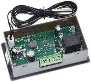 Placa de circuito eletrônico com componentes, incluindo relé, resistores e capacitores, ideal para p.