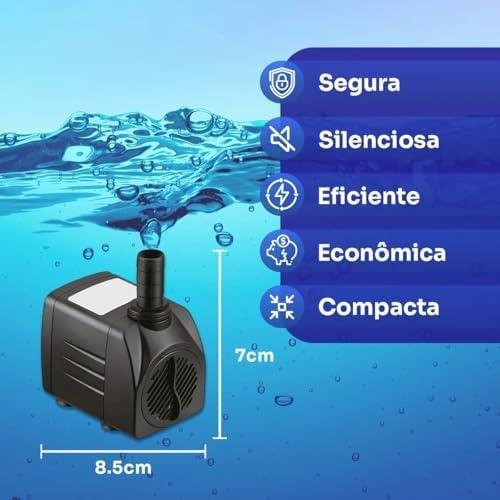 Bomba Submersa 2000L/h 2m Lagos Recalque Fontes Aquários Cascata Chafariz Motor Água Doce Salgada Marinho Fonte Hidroponia Aquaponia 220V Bomba Submersa 2000L/h 2m Lagos Recalque Fontes Aquários Cascata Chafariz Motor Água Doce Salgada Marinho Fonte Hidroponia Aquaponia 220V