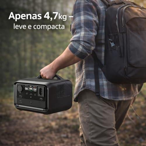 Ecoflow River 3 Plus 127v - 1200w 286wh Estação de Energia, Gerador de Energia Portátil Nobreak Gerador Solar Ecoflow River 3 Plus 127v - 1200w 286wh Estação de Energia, Gerador de Energia Portátil Nobreak Gerador Solar