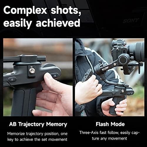         FeiyuTech SCORP-C Estabilizador de câmera [oficial], estabilizador de gimbal portátil de 3 eixos, compatível com câmera DSLR mirrorless para Sony a7IV a7s, Canon R5 R6 M50, Panasonic       