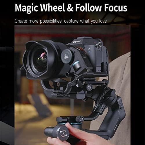         FeiyuTech SCORP-C Estabilizador de câmera [oficial], estabilizador de gimbal portátil de 3 eixos, compatível com câmera DSLR mirrorless para Sony a7IV a7s, Canon R5 R6 M50, Panasonic       