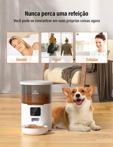 4L Alimentador Gato Automático Wi-fi Aplicativo, Alimentador automático para cães com sensor de pouco alimento e gravador de voz 4L Alimentador Gato Automático Wi-fi Aplicativo, Alimentador automático para cães com sensor de pouco alimento e gravador de voz