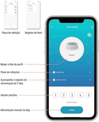 4L Alimentador Gato Automático Wi-fi Aplicativo, Alimentador automático para cães com sensor de pouco alimento e gravador de voz 4L Alimentador Gato Automático Wi-fi Aplicativo, Alimentador automático para cães com sensor de pouco alimento e gravador de voz