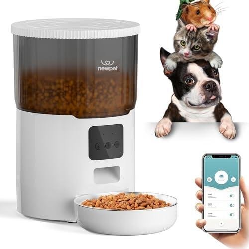 Dispensador de ração automatizado controlado por aplicativo móvel para alimentação de cães e g.