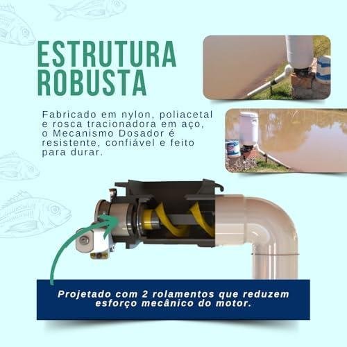 Mecanismo Dosador de Ração para Peixes com Timer Convencional Bivolt, Alimentador Automático para Alevinos Tilápia, Comedouro Profissional para Tanques Lagos Açudes Represas Mecanismo Dosador de Ração para Peixes com Timer Convencional Bivolt, Alimentador Automático para Alevinos Tilápia, Comedouro Profissional para Tanques Lagos Açudes Represas