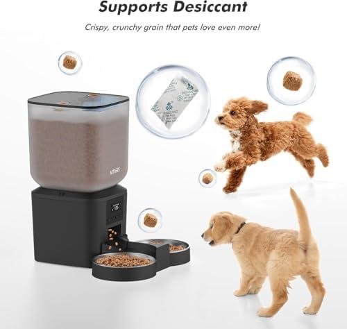 NEWPET Alimentador Automático Pet, 8L Comedouro para Caes Automaticodog Feeder,Comedouro Automático para Gatos, Até 50 Porções, 6 Refeições por Dia NEWPET Alimentador Automático Pet, 8L Comedouro para Caes Automaticodog Feeder,Comedouro Automático para Gatos, Até 50 Porções, 6 Refeições por Dia