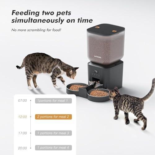 NEWPET Alimentador Automático Pet, 8L Comedouro para Caes Automaticodog Feeder,Comedouro Automático para Gatos, Até 50 Porções, 6 Refeições por Dia NEWPET Alimentador Automático Pet, 8L Comedouro para Caes Automaticodog Feeder,Comedouro Automático para Gatos, Até 50 Porções, 6 Refeições por Dia
