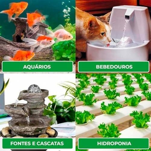 Bomba Submersa para Aquário, Fontes e Bebedouros Pet – Bivolt, 200 L/H, Silenciosa, Econômica e com Elevação de até 60cm Bomba Submersa para Aquário, Fontes e Bebedouros Pet – Bivolt, 200 L/H, Silenciosa, Econômica e com Elevação de até 60cm