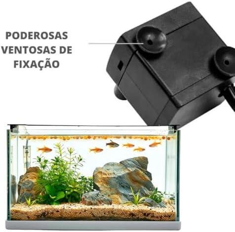 Bomba Submersa para Aquário, Fontes e Bebedouros Pet – Bivolt, 200 L/H, Silenciosa, Econômica e com Elevação de até 60cm Bomba Submersa para Aquário, Fontes e Bebedouros Pet – Bivolt, 200 L/H, Silenciosa, Econômica e com Elevação de até 60cm