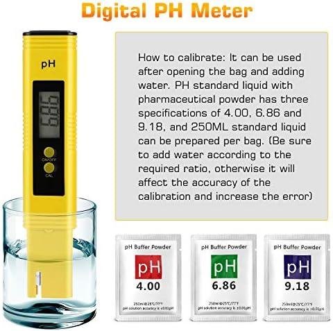 Ruolan Medidor de Ph para Hidroponia de Água Caneta Testadora de Ph Digital 0,01 Tamanho de Bolso de Alta Precisão com Faixa de Medição de Ph de 0 A 14 para Consumo Doméstico, Piscina e Aquário Ruolan Medidor de Ph para Hidroponia de Água Caneta Testadora de Ph Digital 0,01 Tamanho de Bolso de Alta Precisão com Faixa de Medição de Ph de 0 A 14 para Consumo Doméstico, Piscina e Aquário