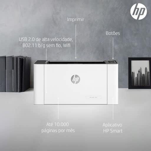 Impressora HP 107W Laser Monocromática USB e Wi-Fi 110V. Impressora HP 107W Laser Monocromática USB e Wi-Fi 110V.