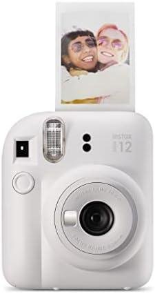         Kit Câmera Instax Mini 12 com pack 10 fotos Mermaid Tail e Bolsa Prateada       