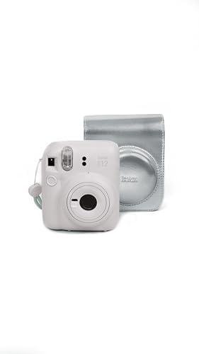         Kit Câmera Instax Mini 12 com pack 10 fotos Mermaid Tail e Bolsa Prateada       