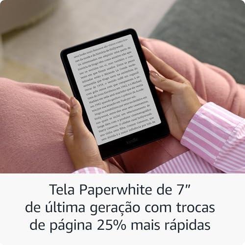 Kindle Paperwhite Signature Edition 32 GB (Geração mais recente) - O Kindle mais rápido já lançado, com luz frontal autoadaptável, carregamento sem fio e bateria que dura semanas - Cor Preta Metálica Kindle Paperwhite Signature Edition 32 GB (Geração mais recente) - O Kindle mais rápido já lançado, com luz frontal autoadaptável, carregamento sem fio e bateria que dura semanas - Cor Preta Metálica