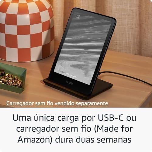 Kindle Paperwhite Signature Edition 32 GB (Geração mais recente) - O Kindle mais rápido já lançado, com luz frontal autoadaptável, carregamento sem fio e bateria que dura semanas - Cor Preta Metálica Kindle Paperwhite Signature Edition 32 GB (Geração mais recente) - O Kindle mais rápido já lançado, com luz frontal autoadaptável, carregamento sem fio e bateria que dura semanas - Cor Preta Metálica
