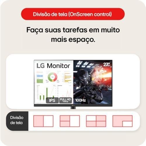 Monitor PC Gamer LG 27 27MS500 IPS 100Hz Full HD HDMI 2x Monitor PC Gamer LG 27 27MS500 IPS 100Hz Full HD HDMI 2x