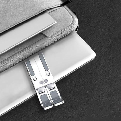         Suporte para Notebook e Tablet Linha Premium em Alumínio Dobrável e Ergonômico Para Desktop Portátil Ajustável em 6 Ângulos com Altura Regulável Leve Apoio Universal - Com estojo para armazenagem       