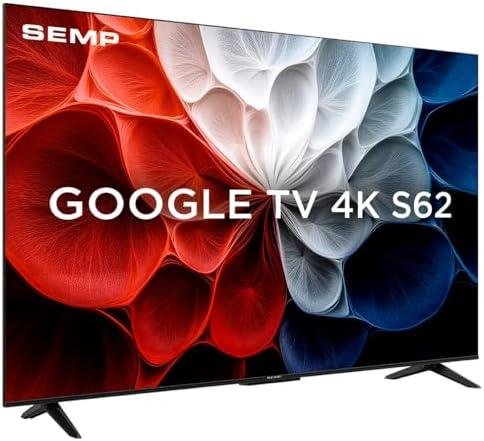 SEMP, Smart TV 4K UHD, 55, Google TV, Google Assistente, Comando por Voz, Googlecast Integrado, Design Sem Bordas, Dolby Audio, 55S62 SEMP, Smart TV 4K UHD, 55, Google TV, Google Assistente, Comando por Voz, Googlecast Integrado, Design Sem Bordas, Dolby Audio, 55S62